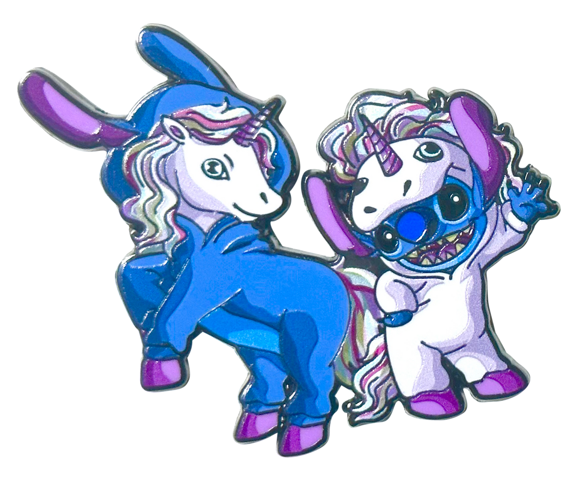 Stitch and Unicorn Enamel Pin – Mashup