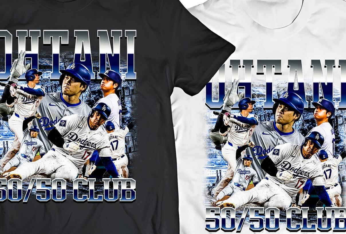 Baseball Dodgers 50 50 Club Edition T-Shirt - Direct To Garment Quality Print - Unisex Shirt - Gift For Him or Her