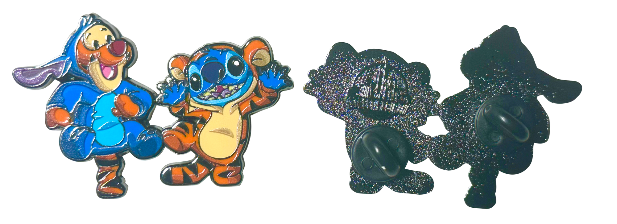 Stitch as Tigger and Tigger as Stitch Enamel Pin – A Playful Disney Mashup