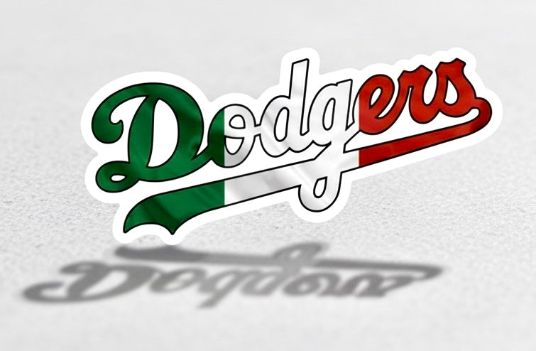 Mexican Flag Dodgers Sticker — Los Angeles Baseball x Latino Culture Vinyl Decal 🌴⚾
