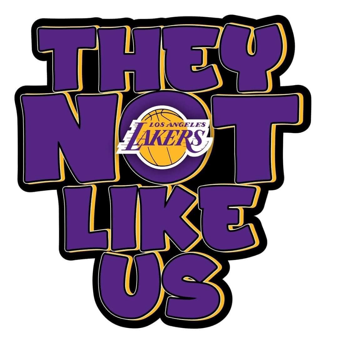 They Not Like Us Lakers Basketball Sticker – One 4 Inch Water Proof Vinyl Sticker – For Hydro Flask, Skateboard, Laptop, Planner, Car, Collecting, Gifting