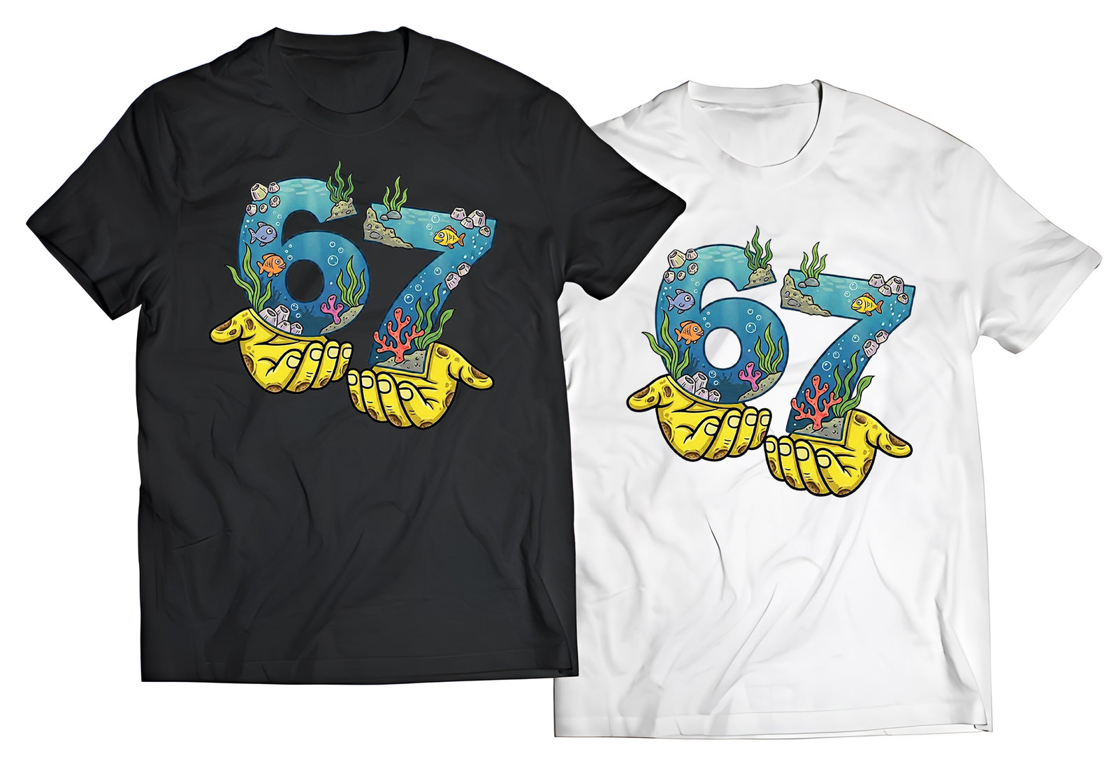 SpongeBob Inspired "Bikini Bottom 67" Graphic T-Shirt | Premium 90s Cartoon Nostalgia Streetwear