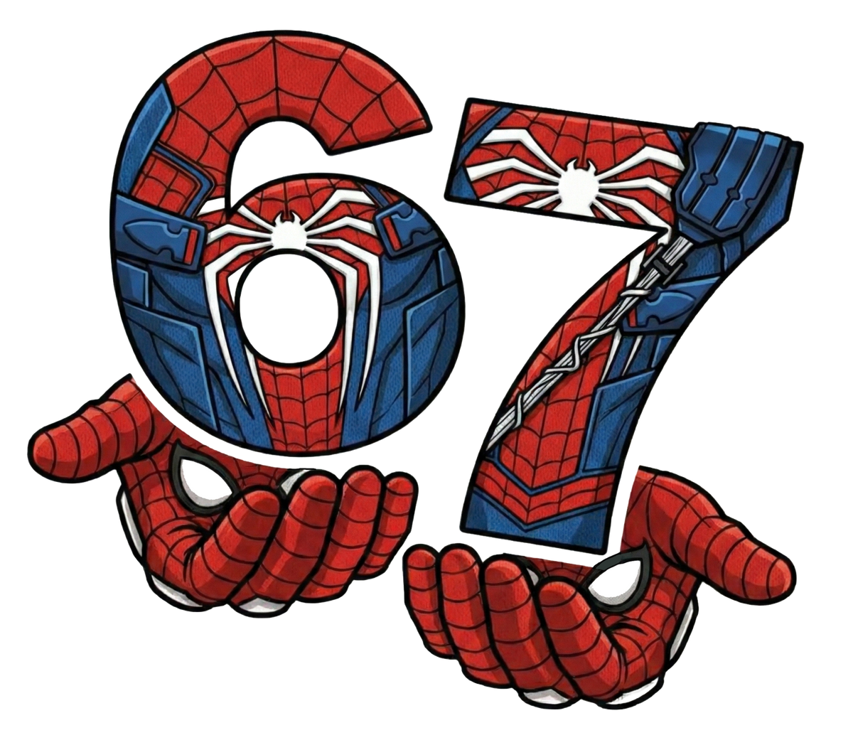 Spider-Man Inspired "67" Sticker – 4 Inch Vinyl Decal | Superhero Art &amp; Comic Book Gift