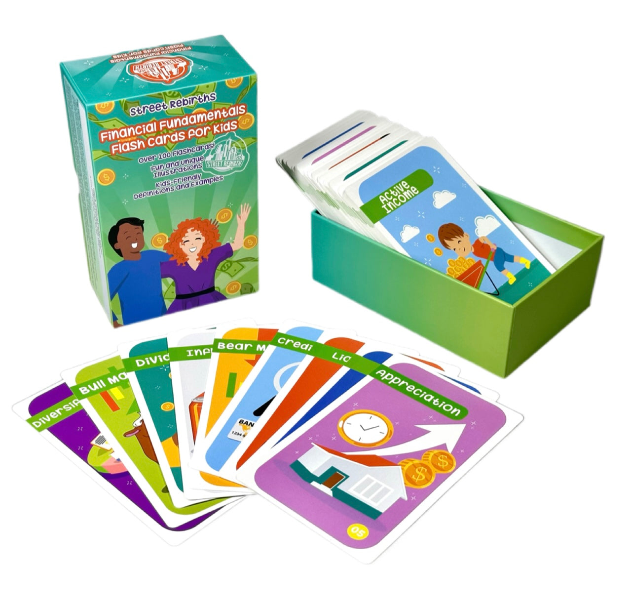 110 Financial Literacy Flash Cards for Kids & All Ages - Money Management, Budgeting, Savings, & Investment Skills - Educational Tool for Entrepreneurial Success, Cash Flow & Economic Empowerment