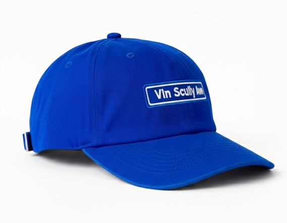 Vin Scully Ave Hat – Royal Blue LA Baseball Dad Hat & Snapback