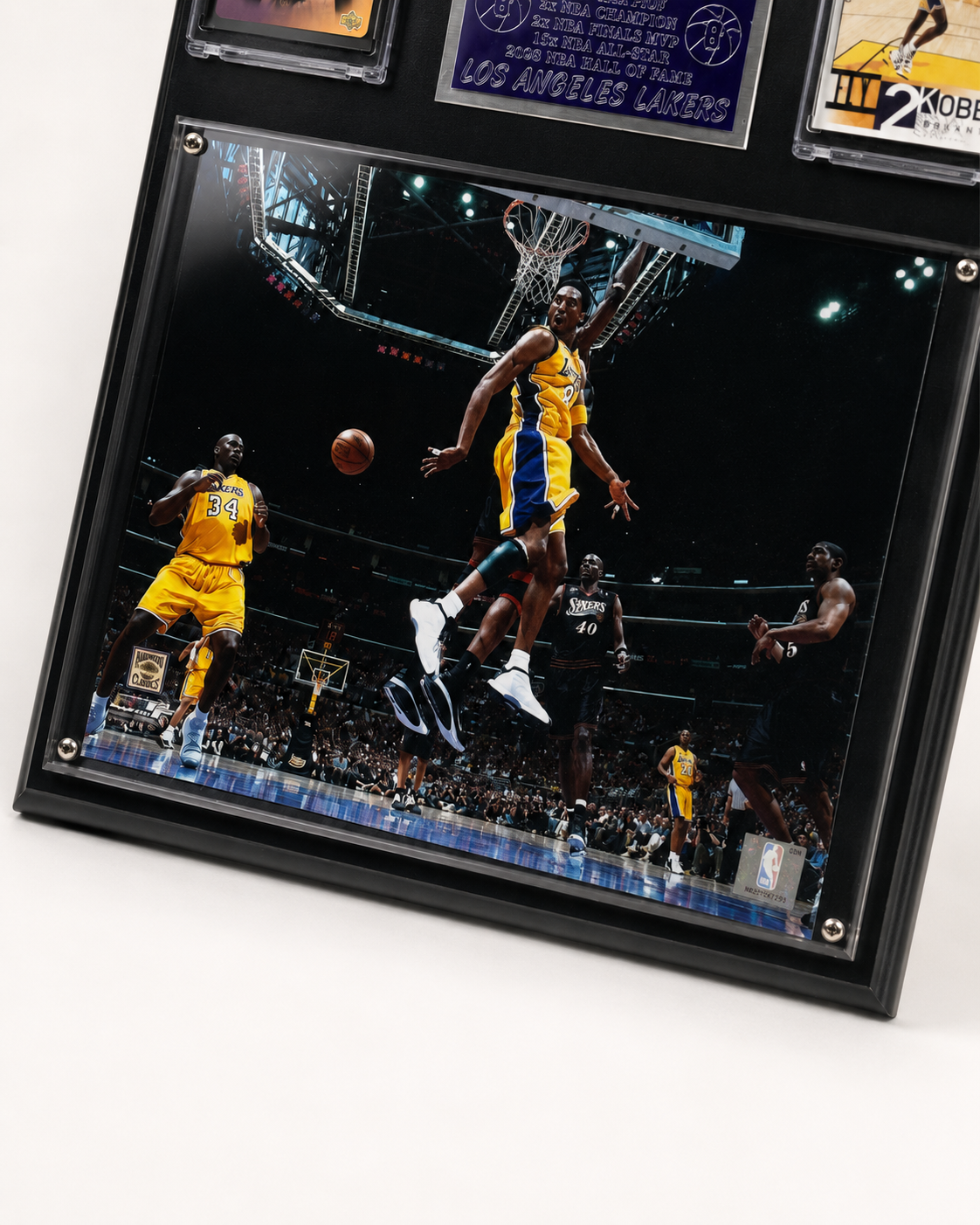 Black Mamba Los Angeles Lakers Collectible Wall Plaque with Trading Cards and Action Photo