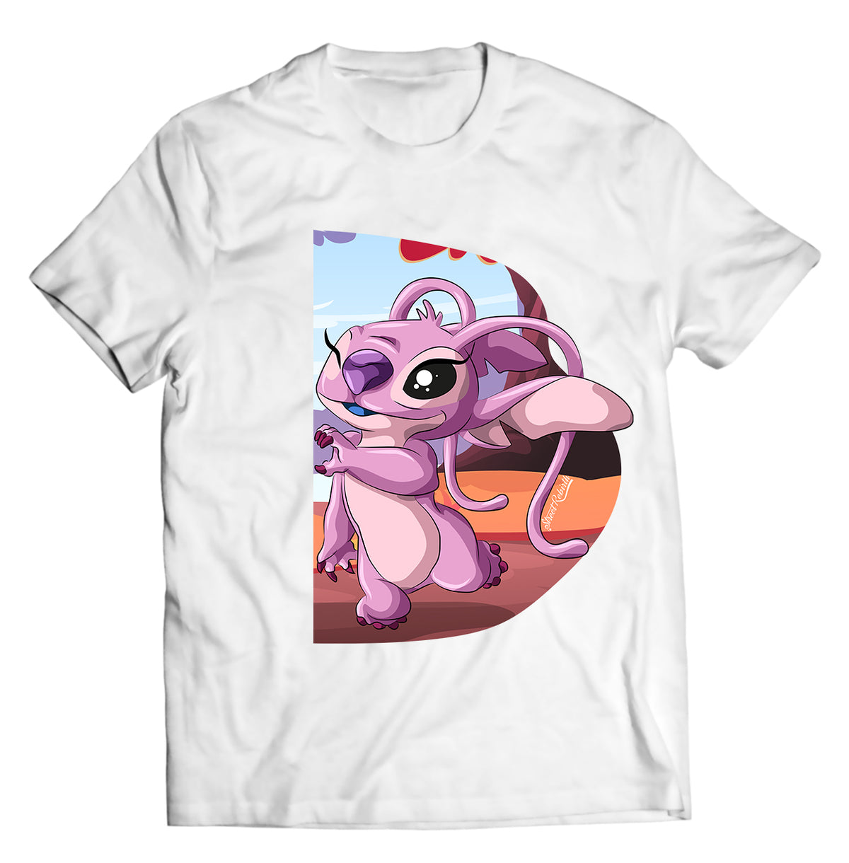 Angel Holding Up a Heart Shirt – A Perfect Pair for Couples