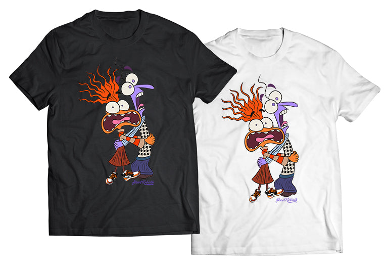 Anxiety &amp; Fear Shirt – Inside Out Parody Graphic Tee – Funny Scared Emotions Mashup, Unisex Streetwear, DTF Printed Cotton Comfort