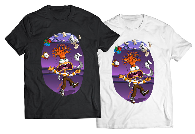 Anxiety Adulting Shirt – Inside Out Parody Graphic Tee – Funny Bills &amp; Responsibilities Mashup, Unisex Streetwear, DTF Printed Soft Cotton Comfort