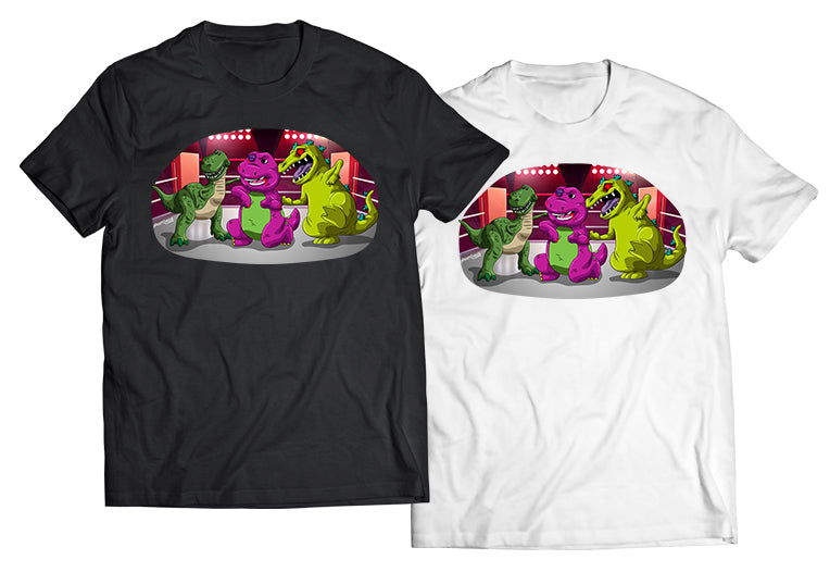 Reptar &amp; Rex vs. Barney Shirt – Battle of the Dinosaurs
