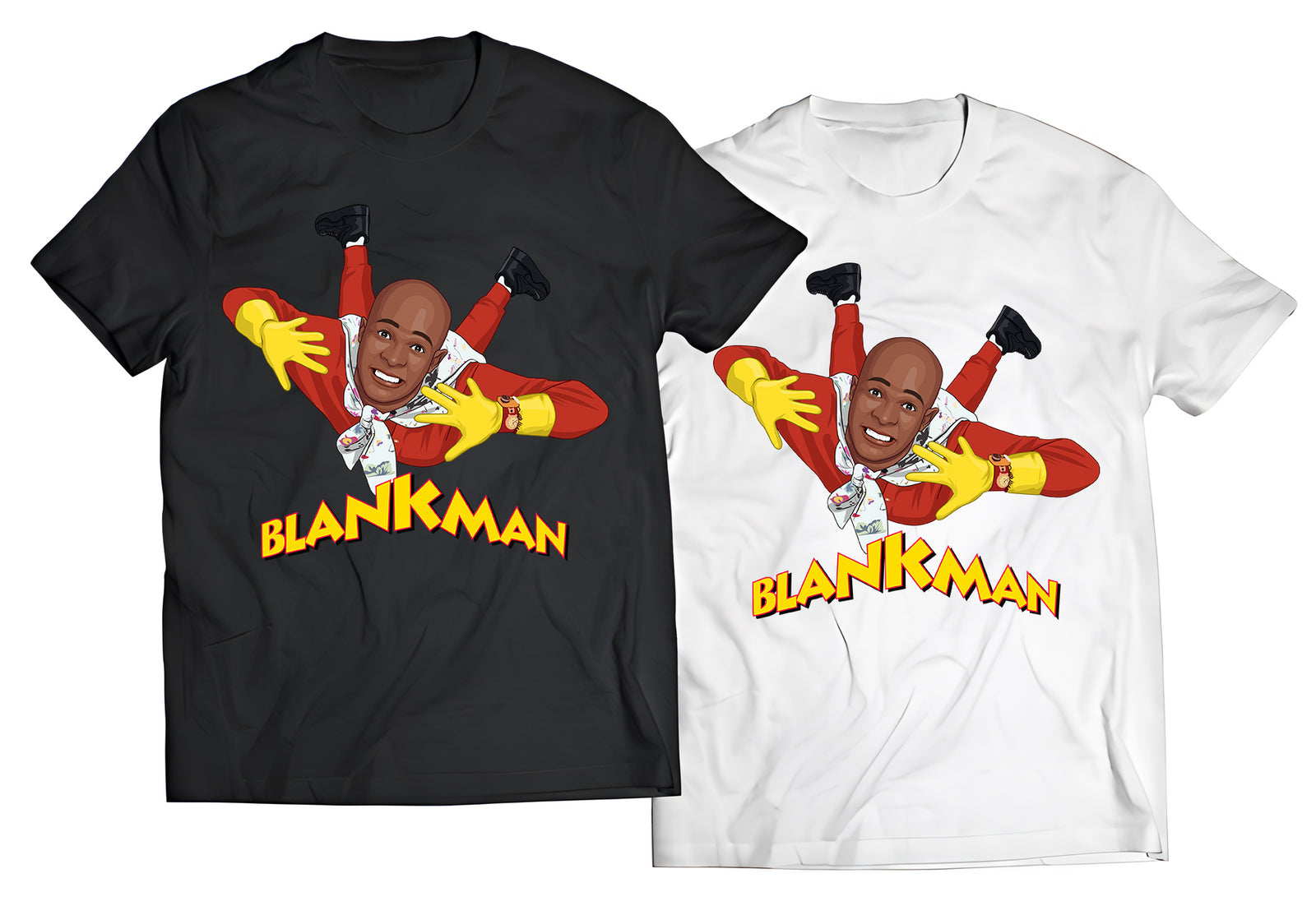 Blankman Flying Tee – 90s Retro Superhero Comedy Shirt (Damon Wayans Classic)