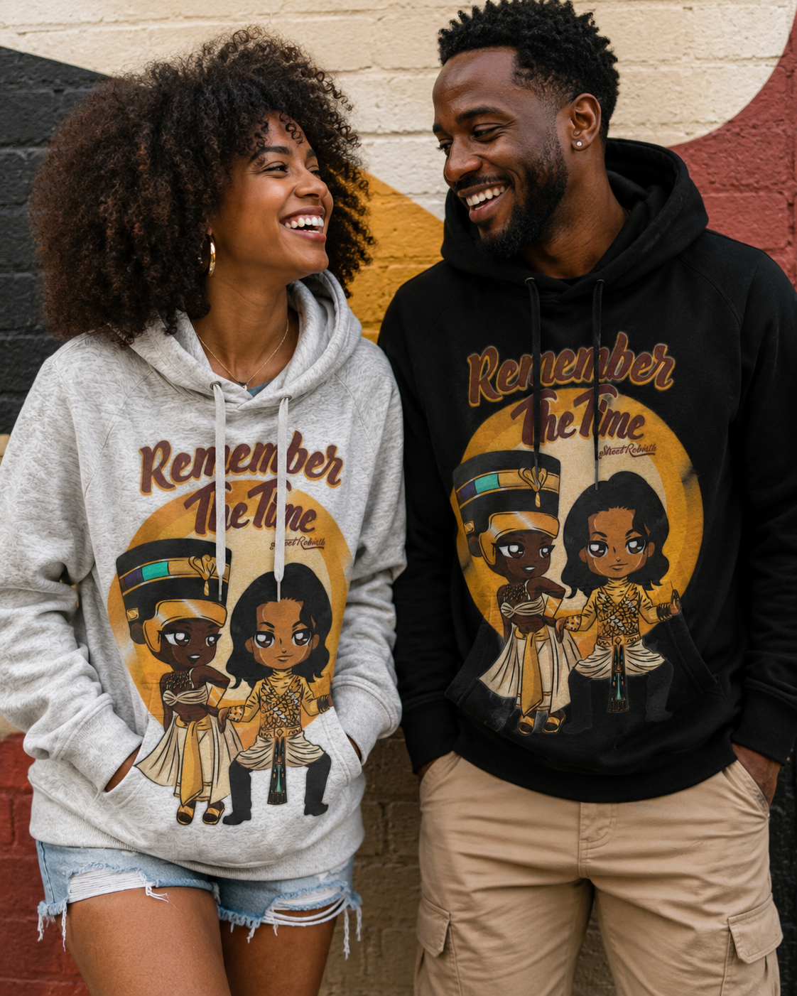Remember The Time Hoodie… 90s Nostalgia Streetwear | Egyptian Royalty Chibi Art | Street Rebirth Original