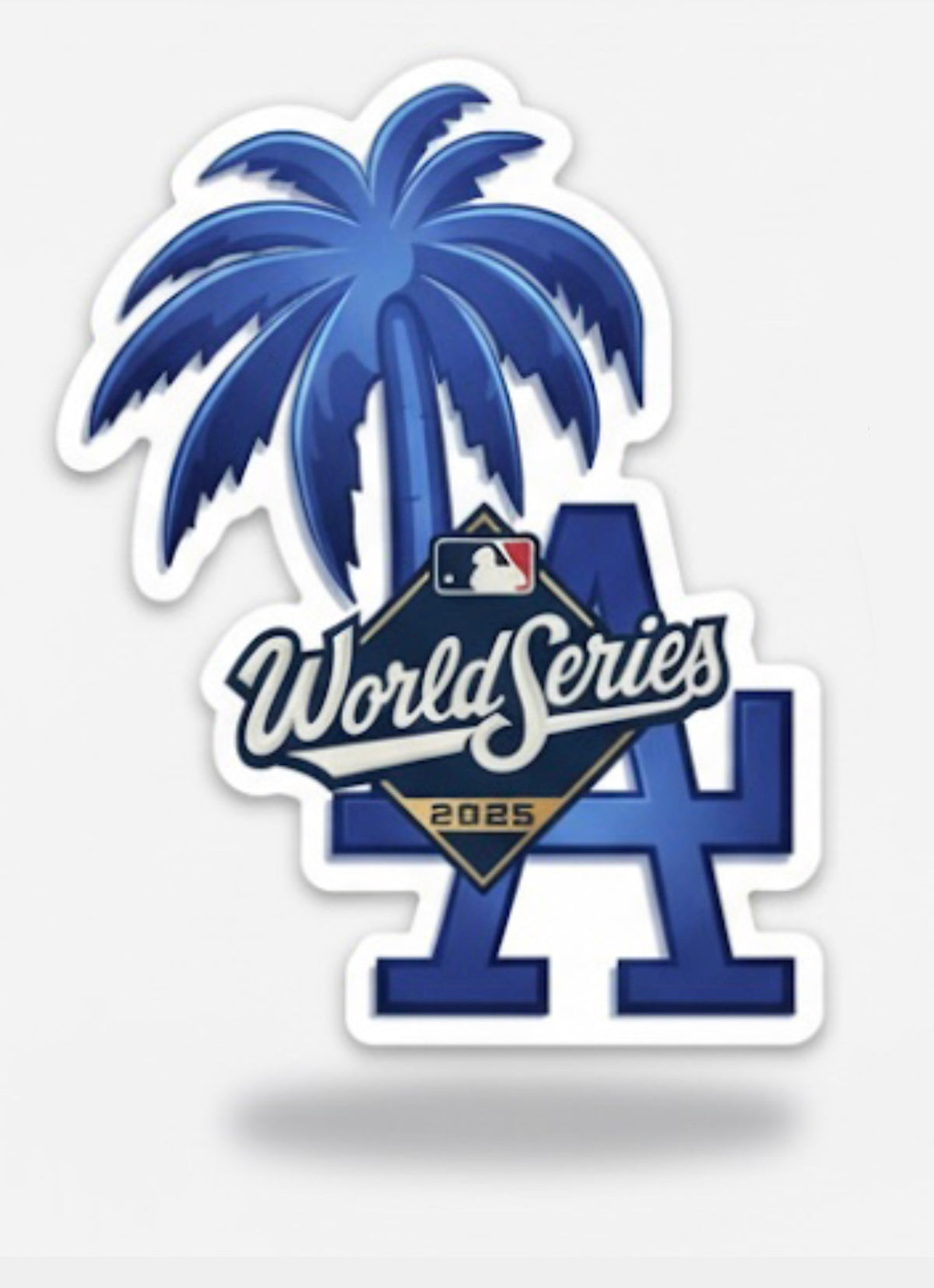LA Palm Tree World Series Sticker — 2025 Champion Dodger-Inspired Los Angeles Vinyl Decal