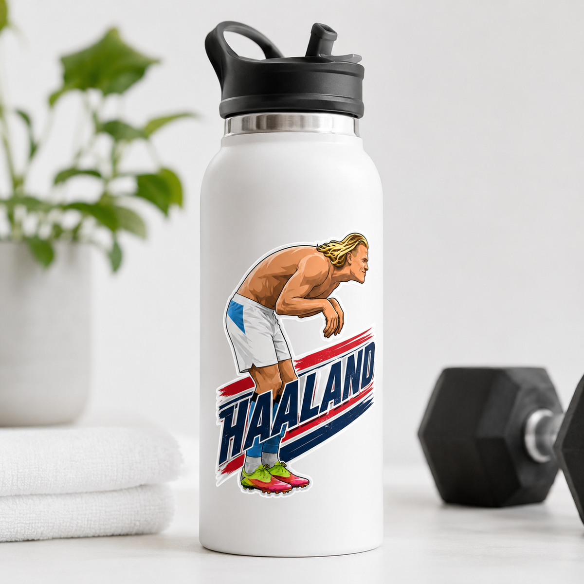 Haaland Norway Soccer Stance Sticker, Funny Striker Meme Art For Laptop Water Bottle Sports Fans And Collector Gifts