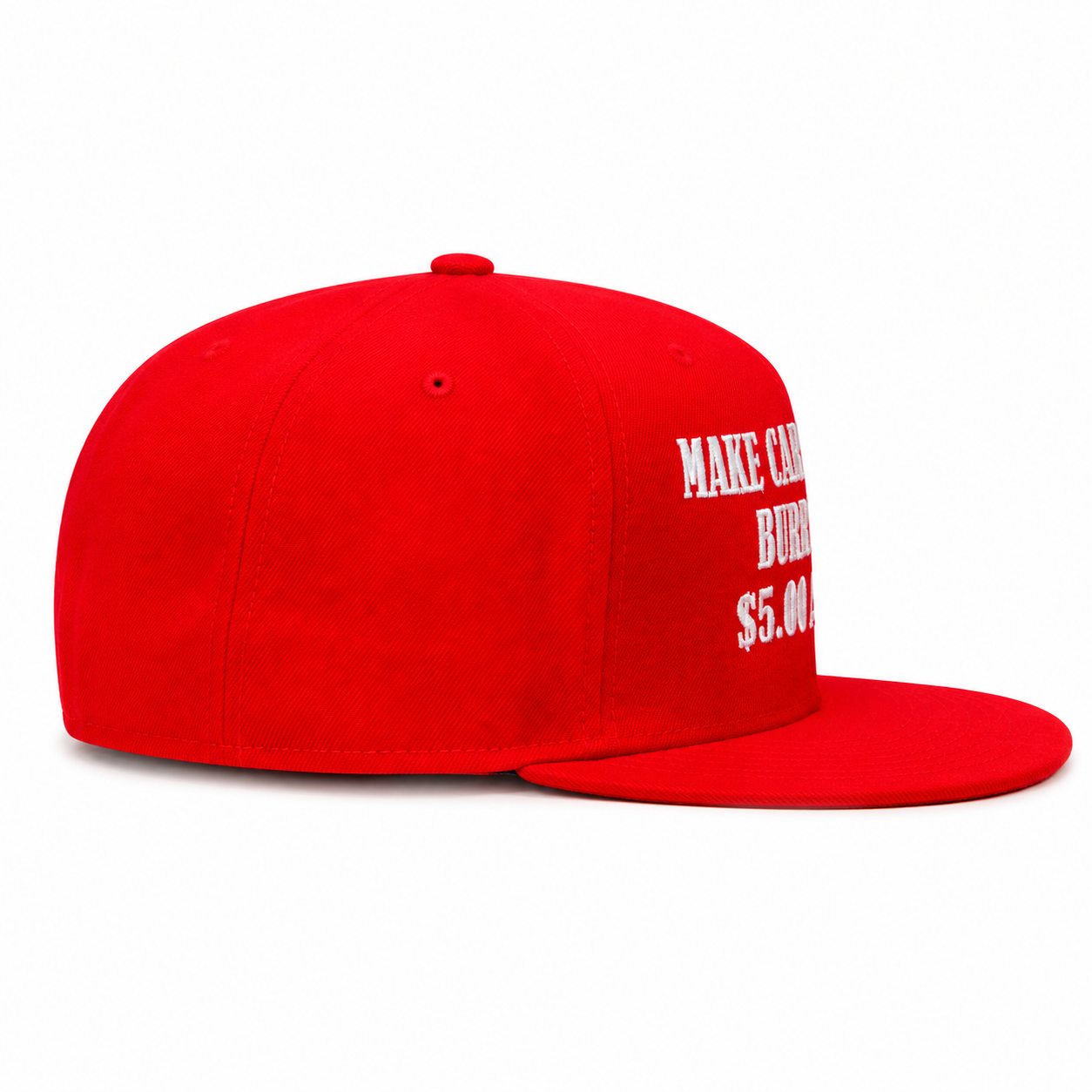 Make Carne Asada Burritos $5.00 Again Hat – Funny Red Embroidered Snapback Cap