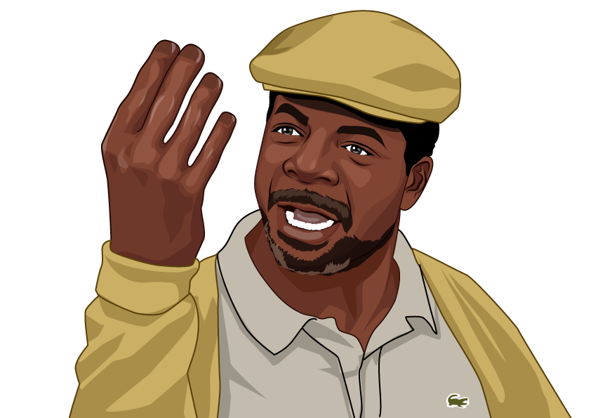 Chubbs Wooden Hand Sticker – Happy Gilmore Vinyl Decal, Funny Golf Movie Fan Art, Retro 90s Comedy Collectible