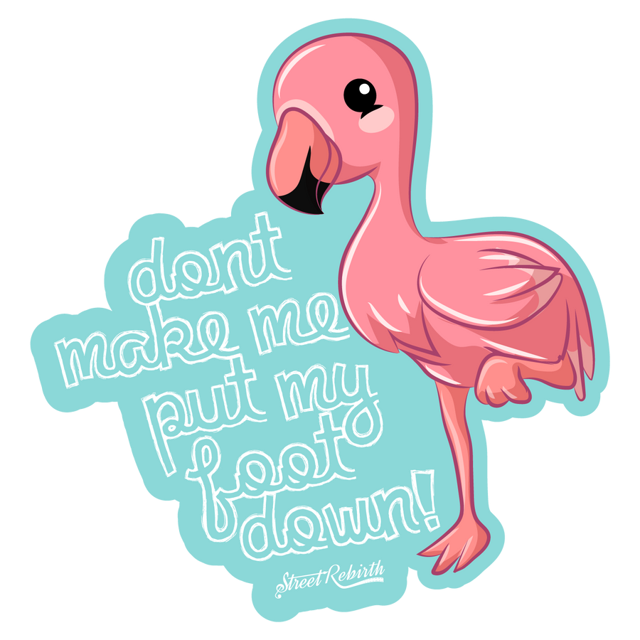 Waterproof vinyl sticker featuring an original humorous illustration