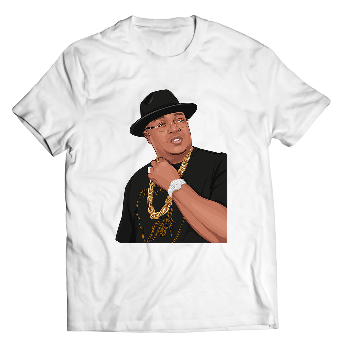 E-40 “Function &amp; Flex” – Bay Area Legend-Inspired T-Shirt with Iconic Jewelry Pose