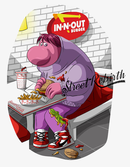 Embarrassment Inside Out In-N-Out Sticker – Pixar Mashup Fan Art – Funny Jordan Shoes Crossover Decal, Waterproof Vinyl for Laptop, Car, Hydro Flask, Journal