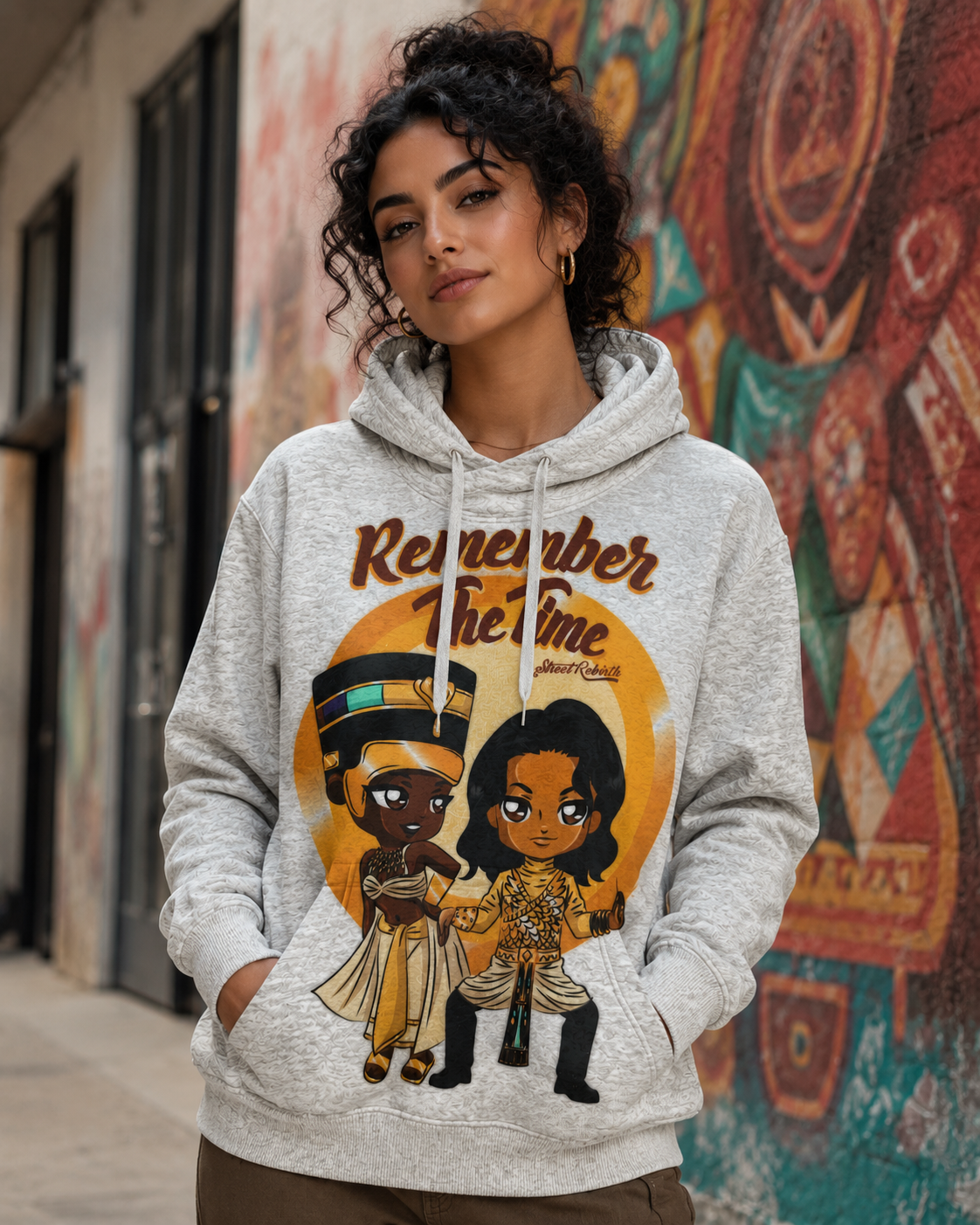 Remember The Time Hoodie… 90s Nostalgia Streetwear | Egyptian Royalty Chibi Art | Street Rebirth Original