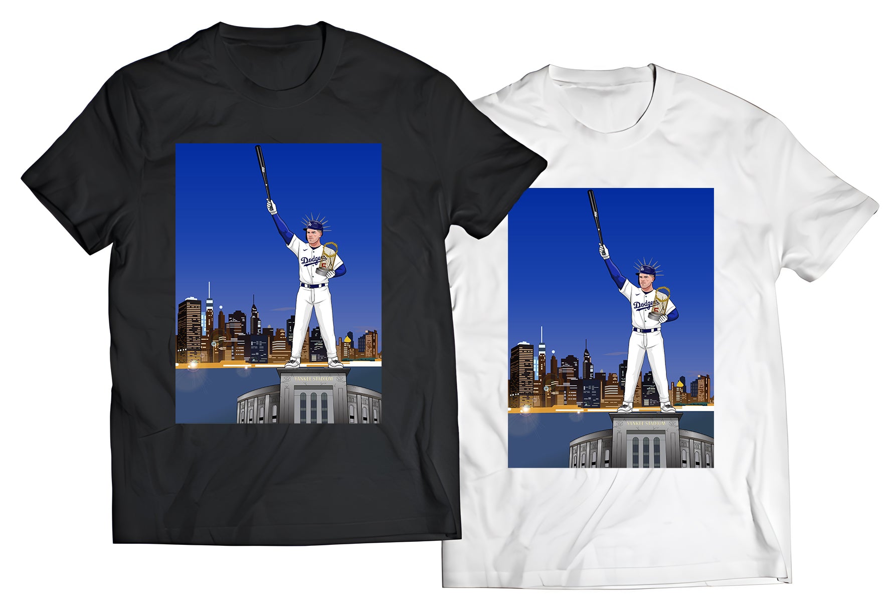 Freddie Freeman Statue of Liberty T-Shirt | Dodgers 2024 MVP Design | White or Black