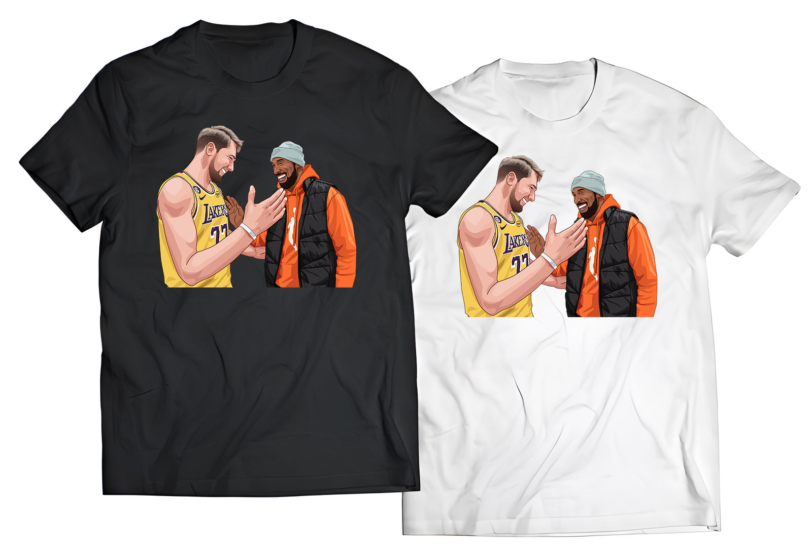 Kobe & Luka Shirt – Welcome to Los Angeles Tee | Legends Meet Next Gen | Mamba Mentality Inspired Basketball Graphic