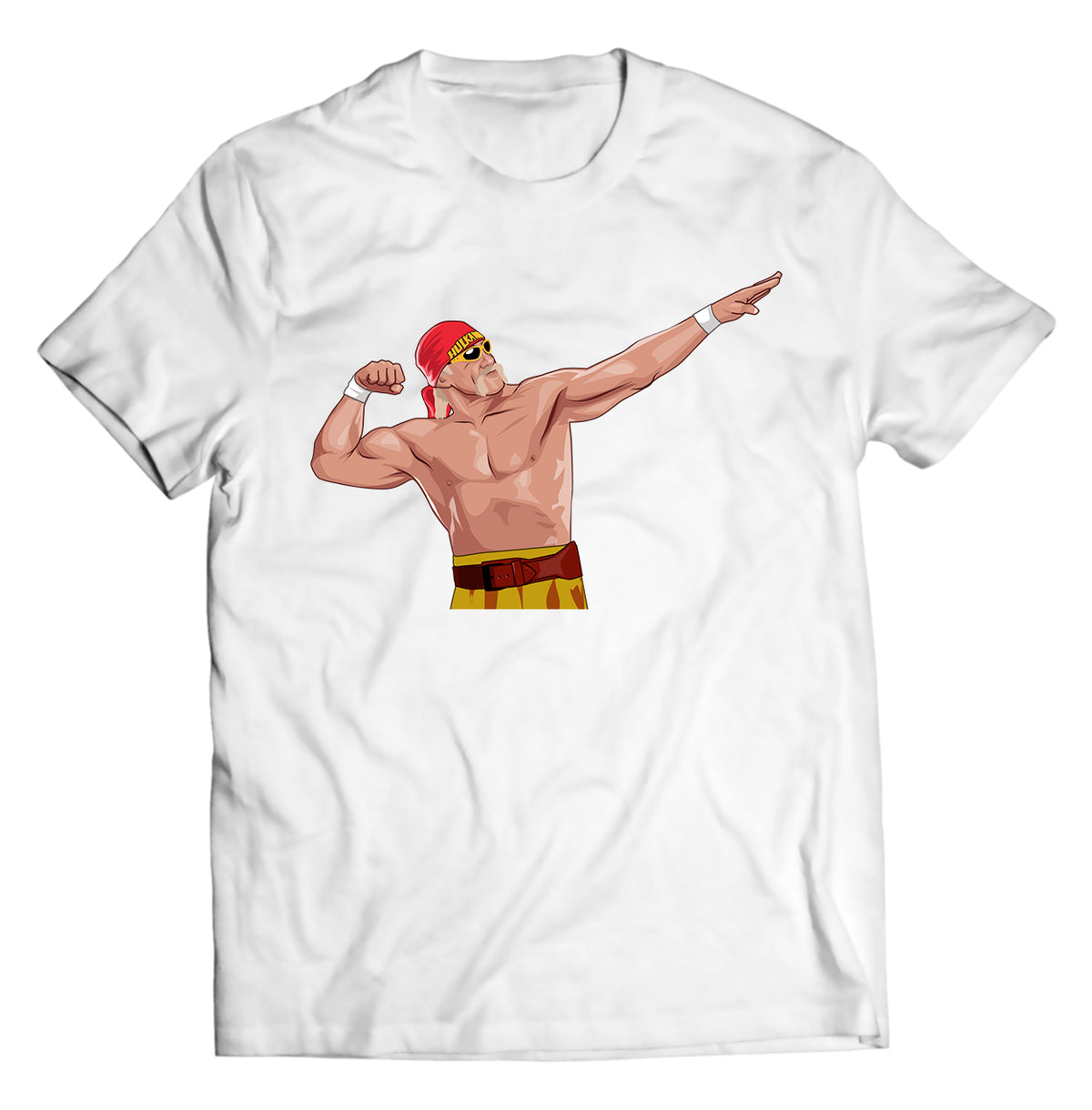 Hulking Up – Vintage Hulk Hogan Muscle Pose T-Shirt | Classic Wrestling Icon Tee for Hardcore Fans