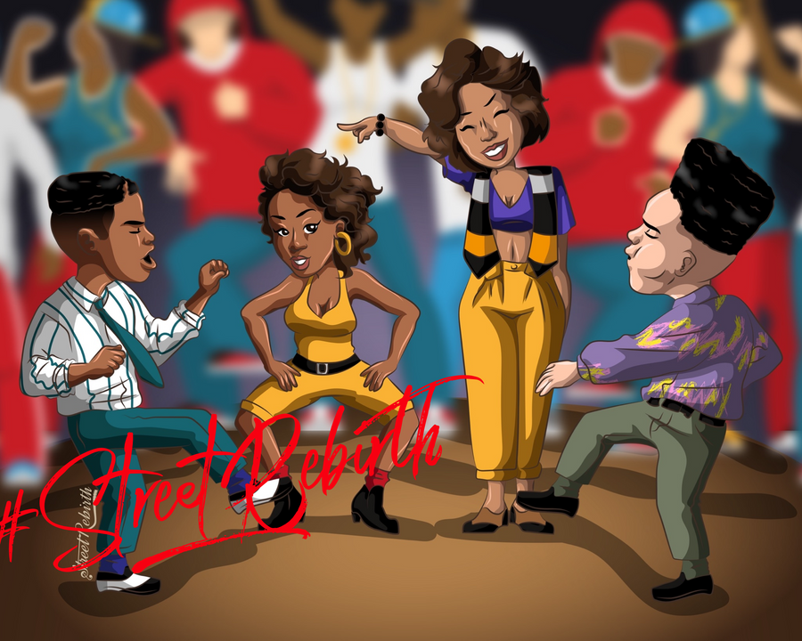 Wall art print featuring an original hip hop music humorous illustration