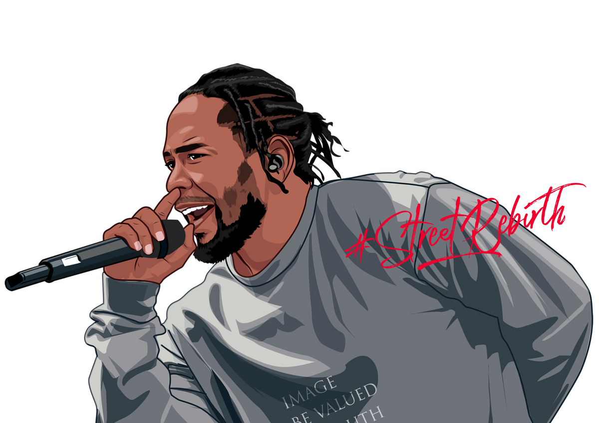 K Dot Kendrick Sticker – One 4 Inch Water Proof Vinyl Sticker – For Hydro Flask, Skateboard, Laptop, Planner, Car, Collecting, Gifting