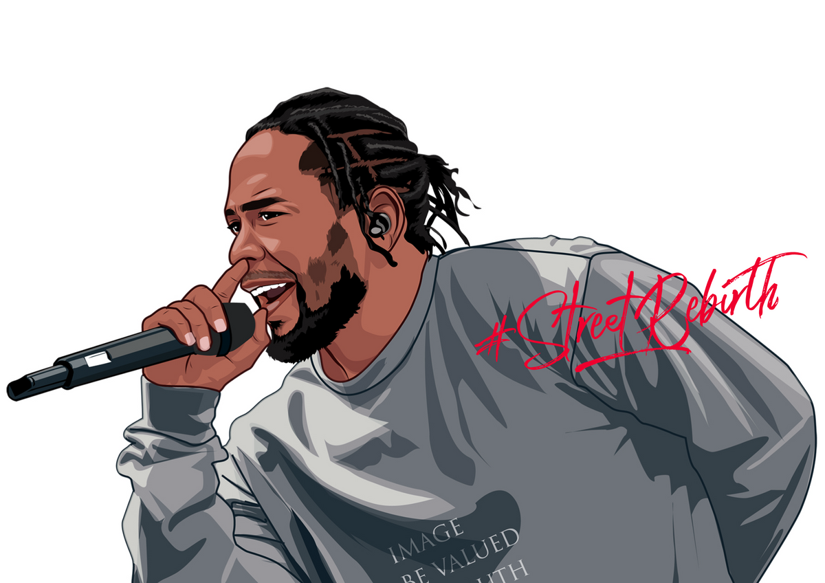 Kendrick Lamar Sticker – Hip-Hop Icon Vinyl Decal – Rap Culture Fan Art, Waterproof for Laptop, Hydro Flask, Car, Journal, Collectible Music Tribute