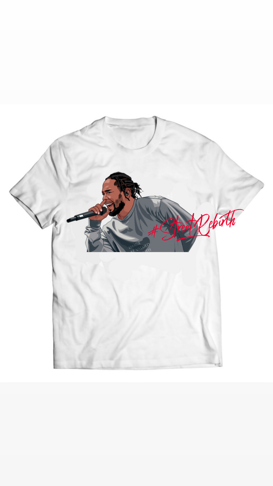 Unisex graphic T-shirt featuring an original hip hop music illustration