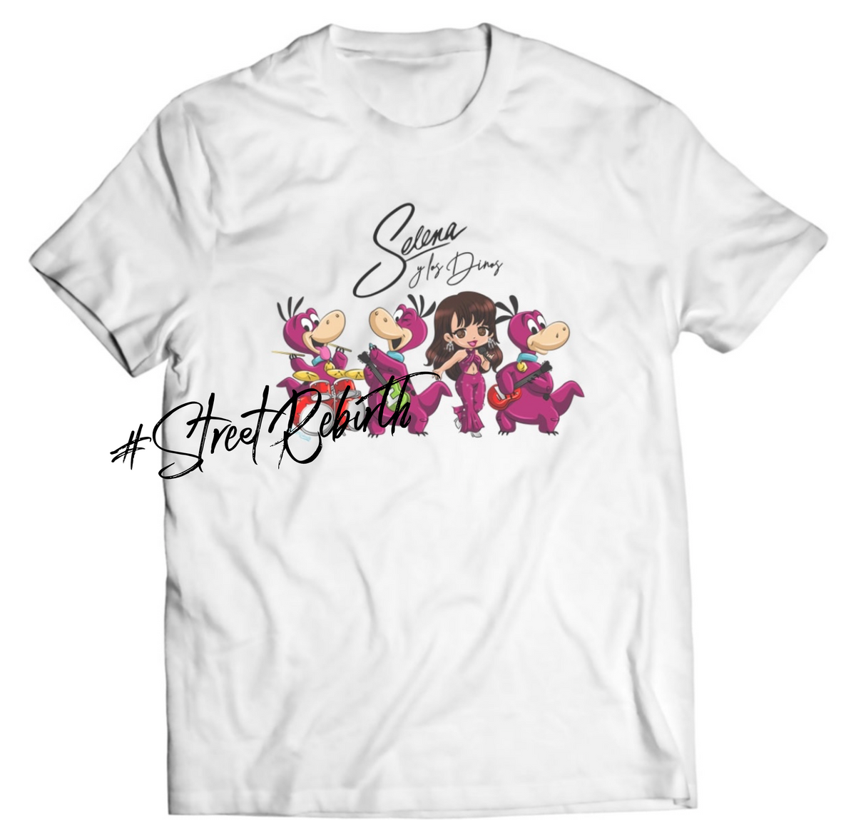 Selena y Los Dinos Shirt – Funny Dinosaur Band Graphic Tee – Selena Parody Shirt