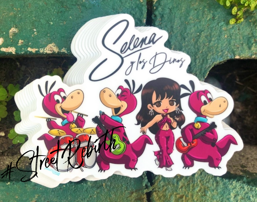 Waterproof vinyl sticker featuring an original music cute retro illustration