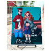 Max and Roxanne Cholo Style Art Print - Premium Luster Photo Paper - Wall Decor - 16x20 Matte Finish