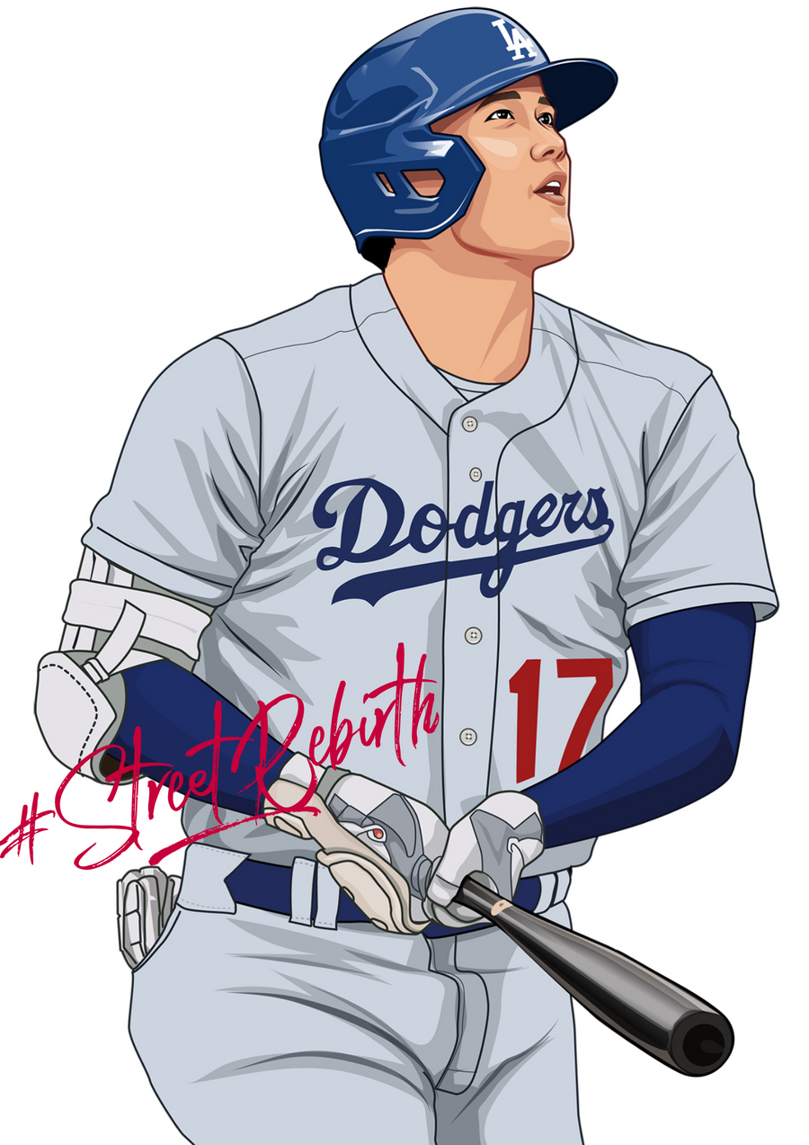 Waterproof vinyl sticker featuring an original baseball illustration