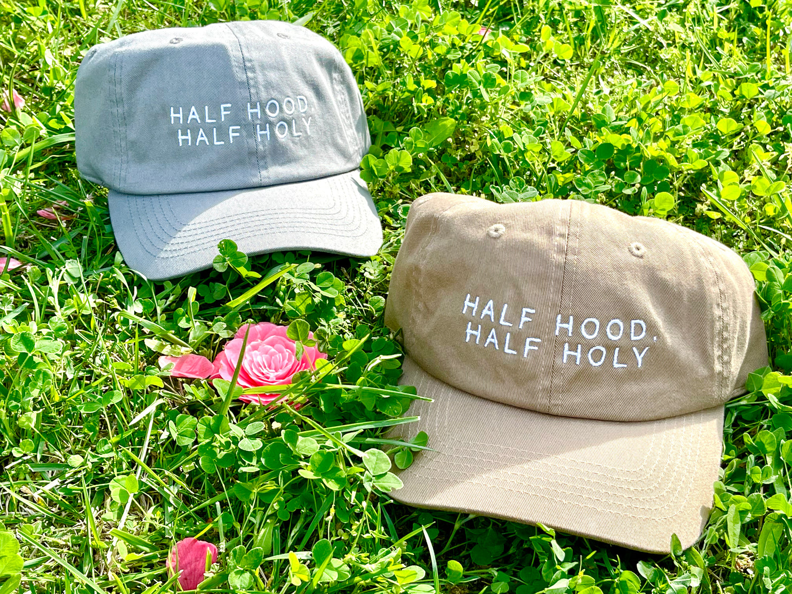 Half Hood, Half Holy – Embroidered Dad Hat