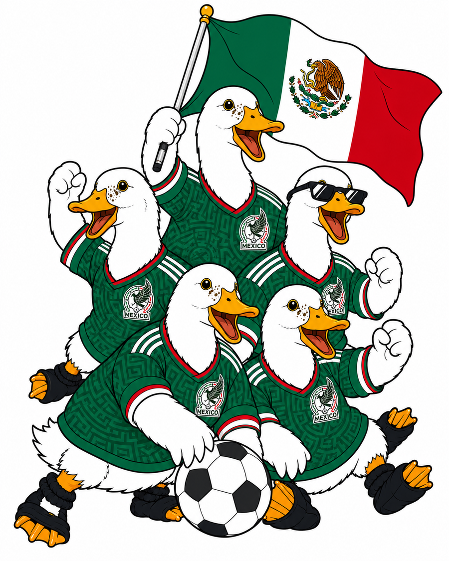 Waterproof vinyl sticker featuring an original soccer humorous illustration
