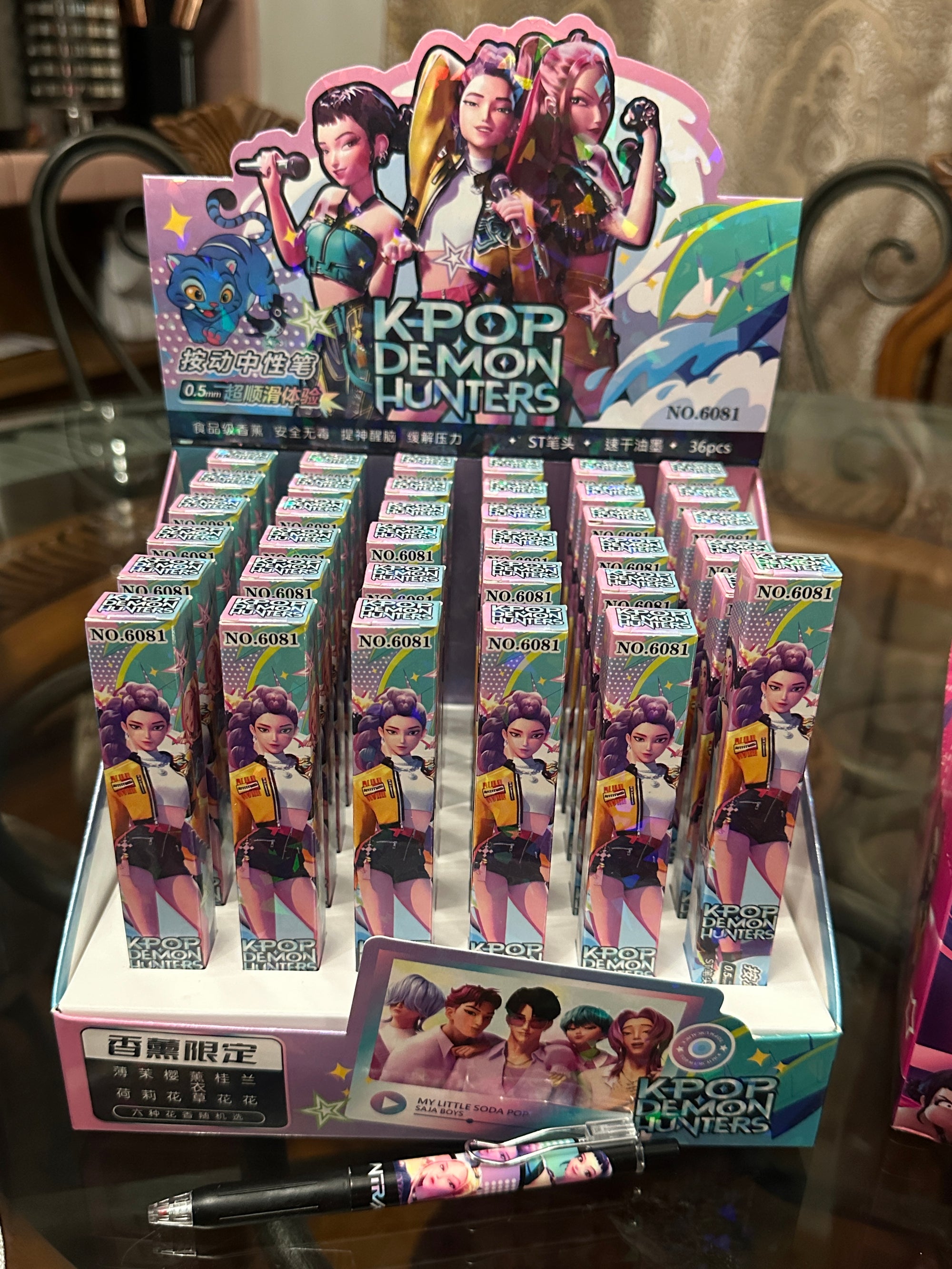 KPOP Demon Hunters Mystery Gel Pen – K-Pop Blind Box Stationery | 0.5mm Smooth Ink Pen | SAJA Boys & HuntrX Collab