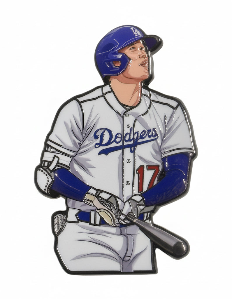 Collectible enamel lapel pin featuring an original baseball design