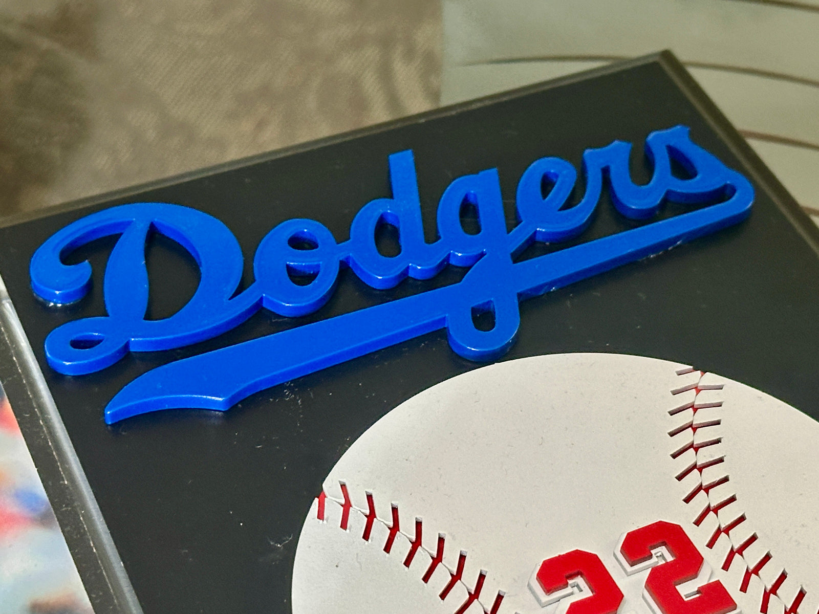 Clayton Kershaw Handmade Dodgers Plaque – Layered Metal Baseball, Engraved Stats & Cut Metal Dodgers Logo