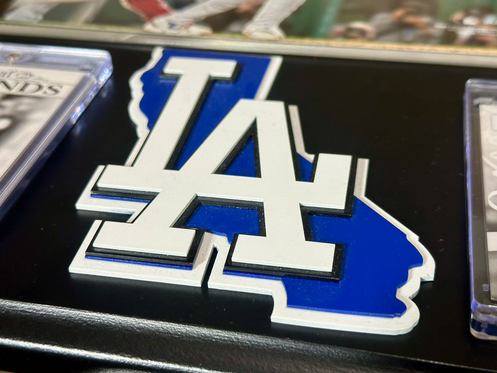 Shohei Ohtani California Plaque – Handmade Metal Dodgers Collectible w/ Layered LA/Cali Cutout & Two Ohtani Cards