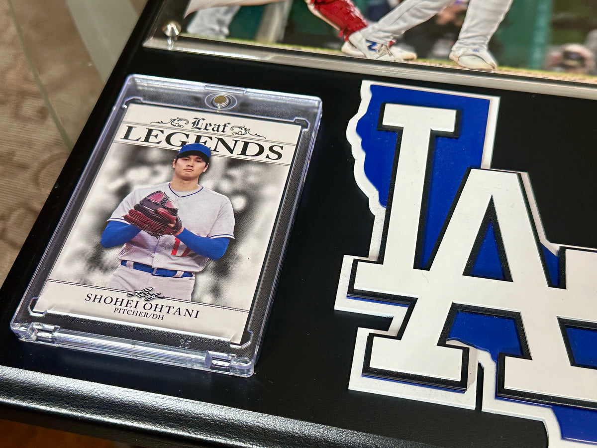 Shohei Ohtani California Plaque – Handmade Metal Dodgers Collectible w/ Layered LA/Cali Cutout &amp; Two Ohtani Cards