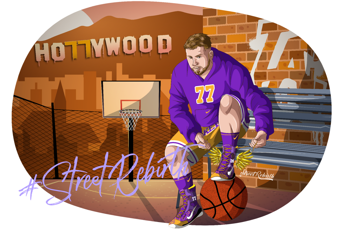 Luka Doncic &quot;Kobe Tribute&quot; Vinyl Sticker – Honoring Mamba Mentality | Premium Basketball Sticker for Laptops, Water Bottles &amp; More