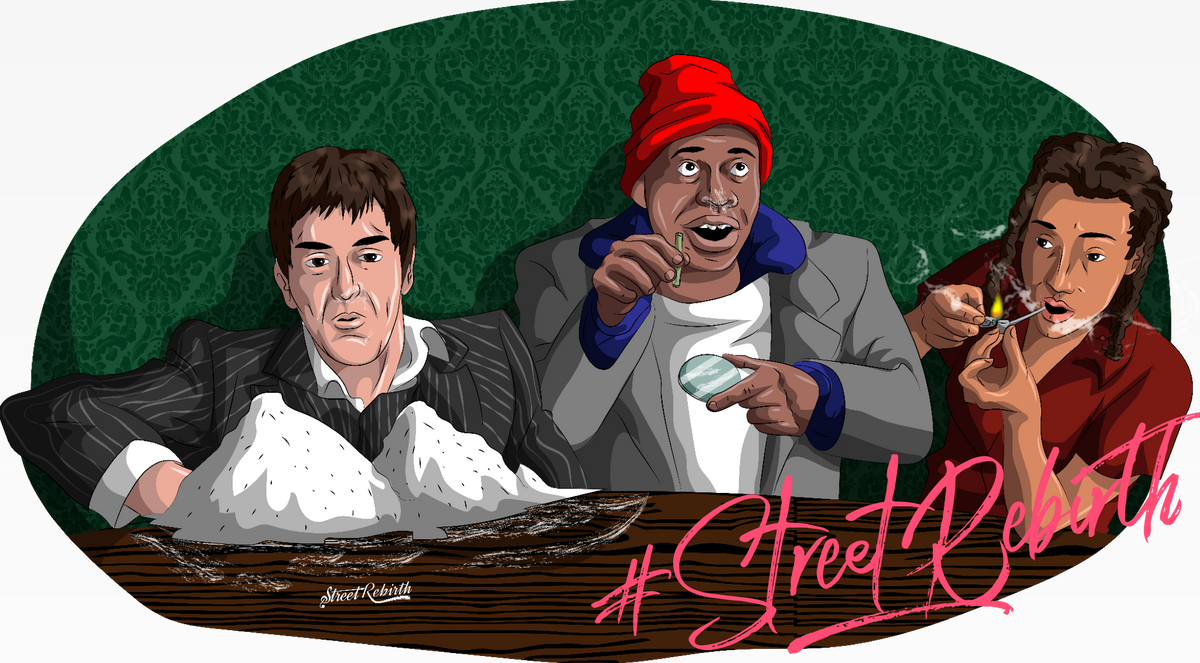 Legendary Fiends Vinyl Sticker – Tyrone Biggums, Felicia &amp; Scarface | Funny Pop Culture Parody Sticker