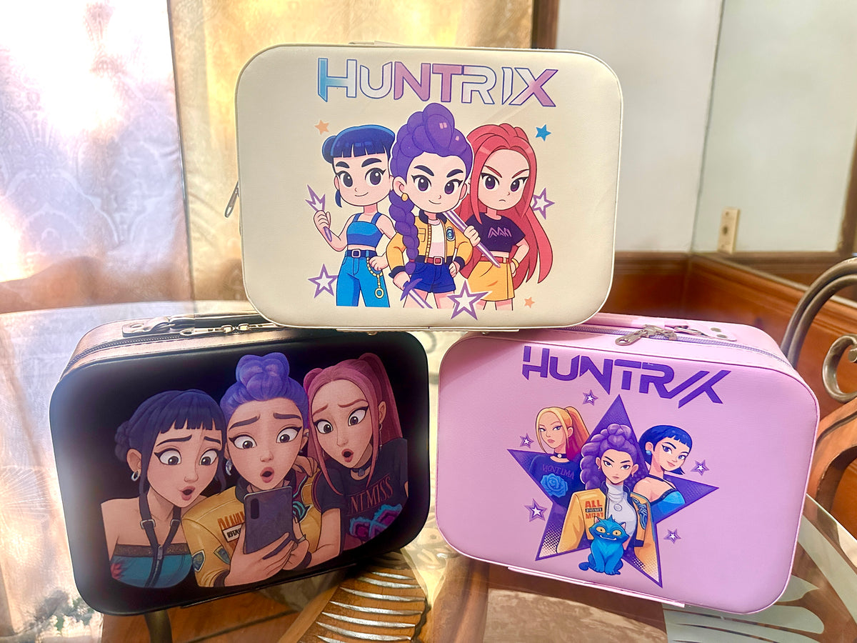 K Pop Demon Hunter HUNTRIX Box Purse Bag Cosmetic &amp; Accessory Mirror Case – 3 Styles