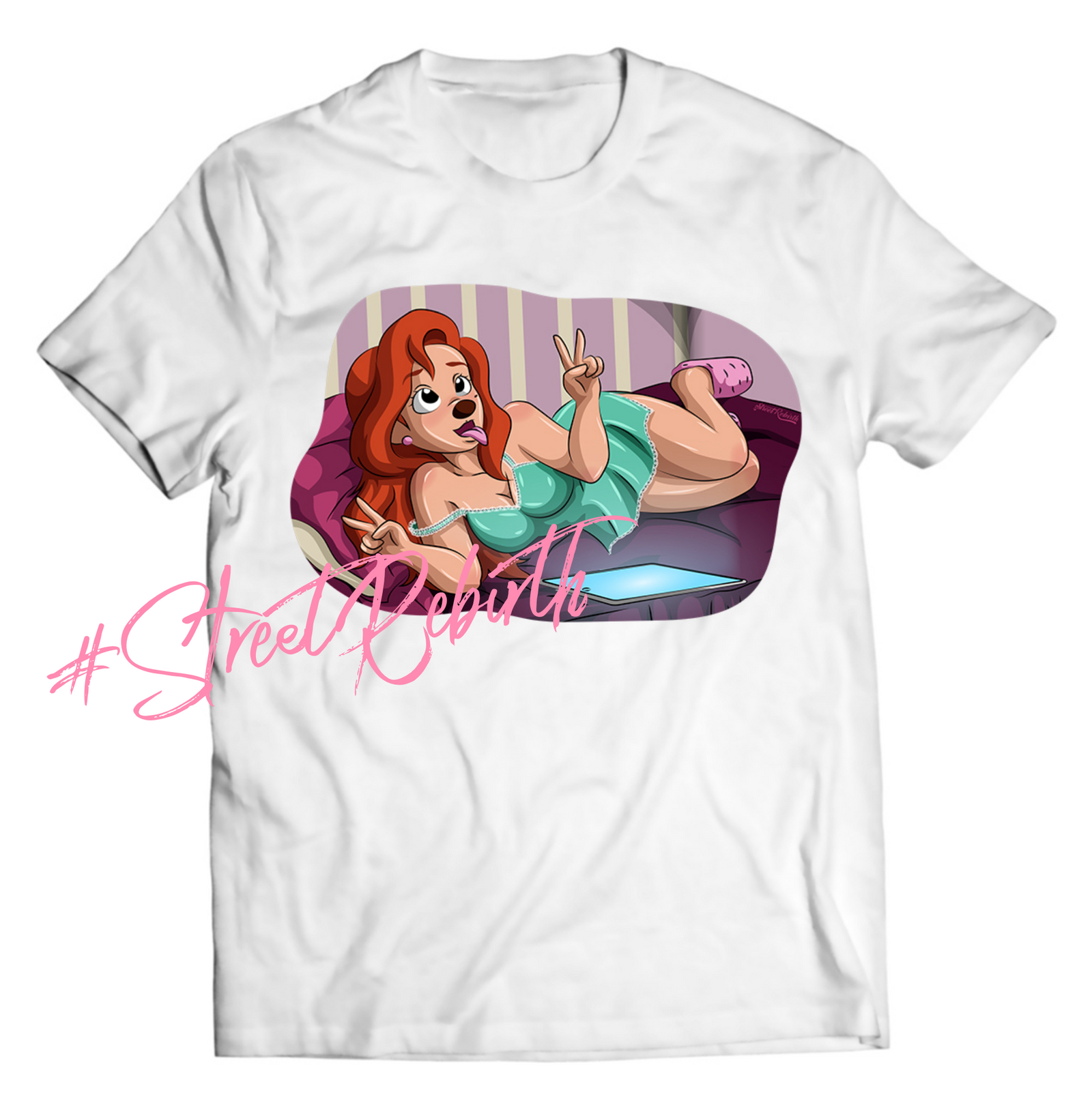 Roxanne in Cozy PJ Glam DTG-Printed Shirt – Sweet & Stylish