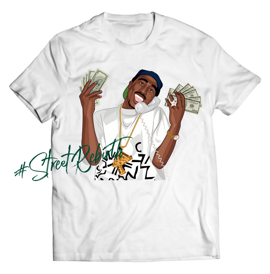 Unisex graphic T-shirt featuring an original hip hop music retro illustration