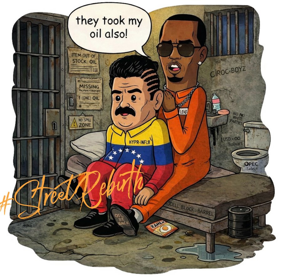 Waterproof vinyl sticker featuring an original humorous illustration