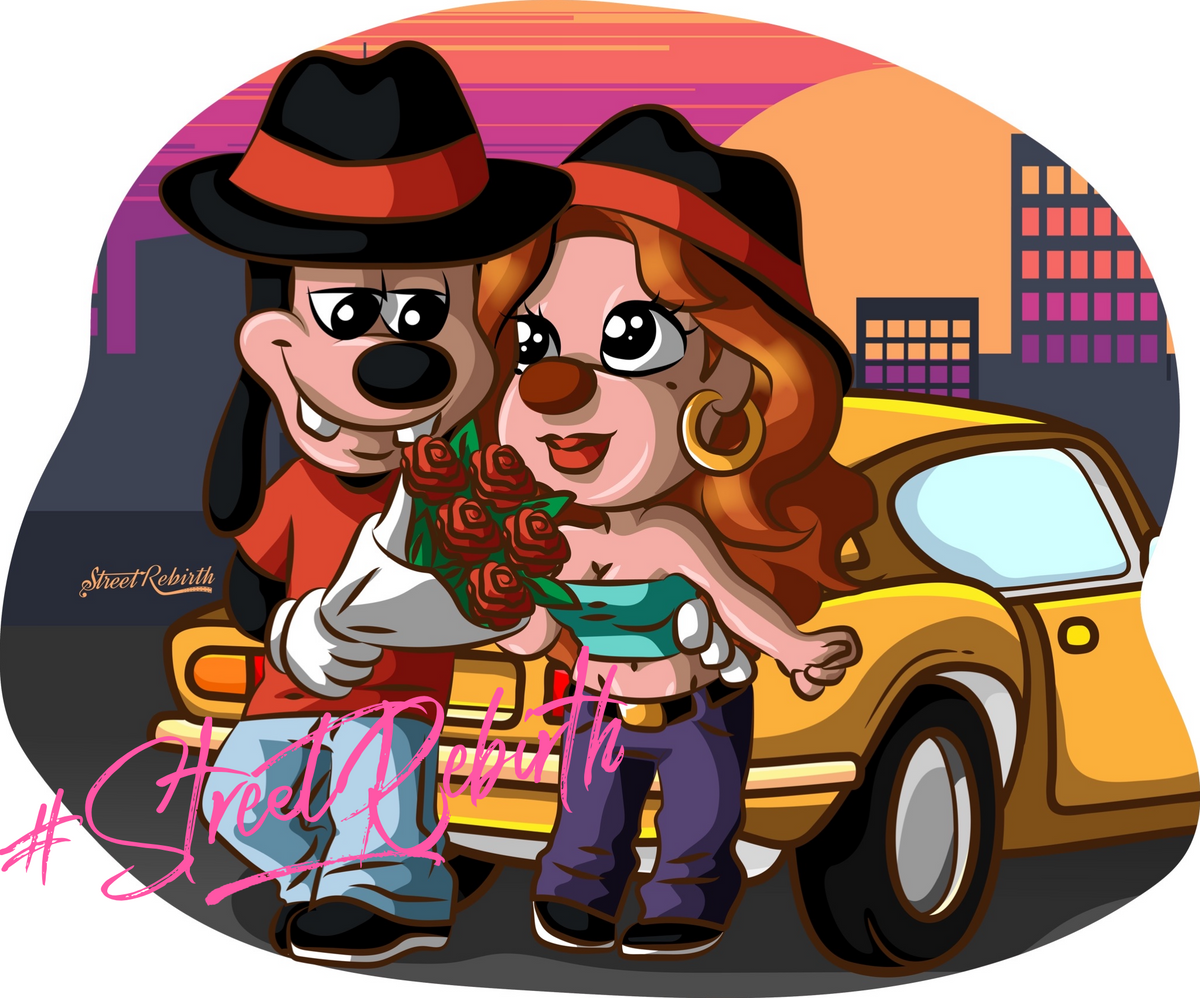 Chibi Cholo Lovers Max and Roxanne Vinyl Sticker – A Cute and Cool Tribute to Love and Street Style