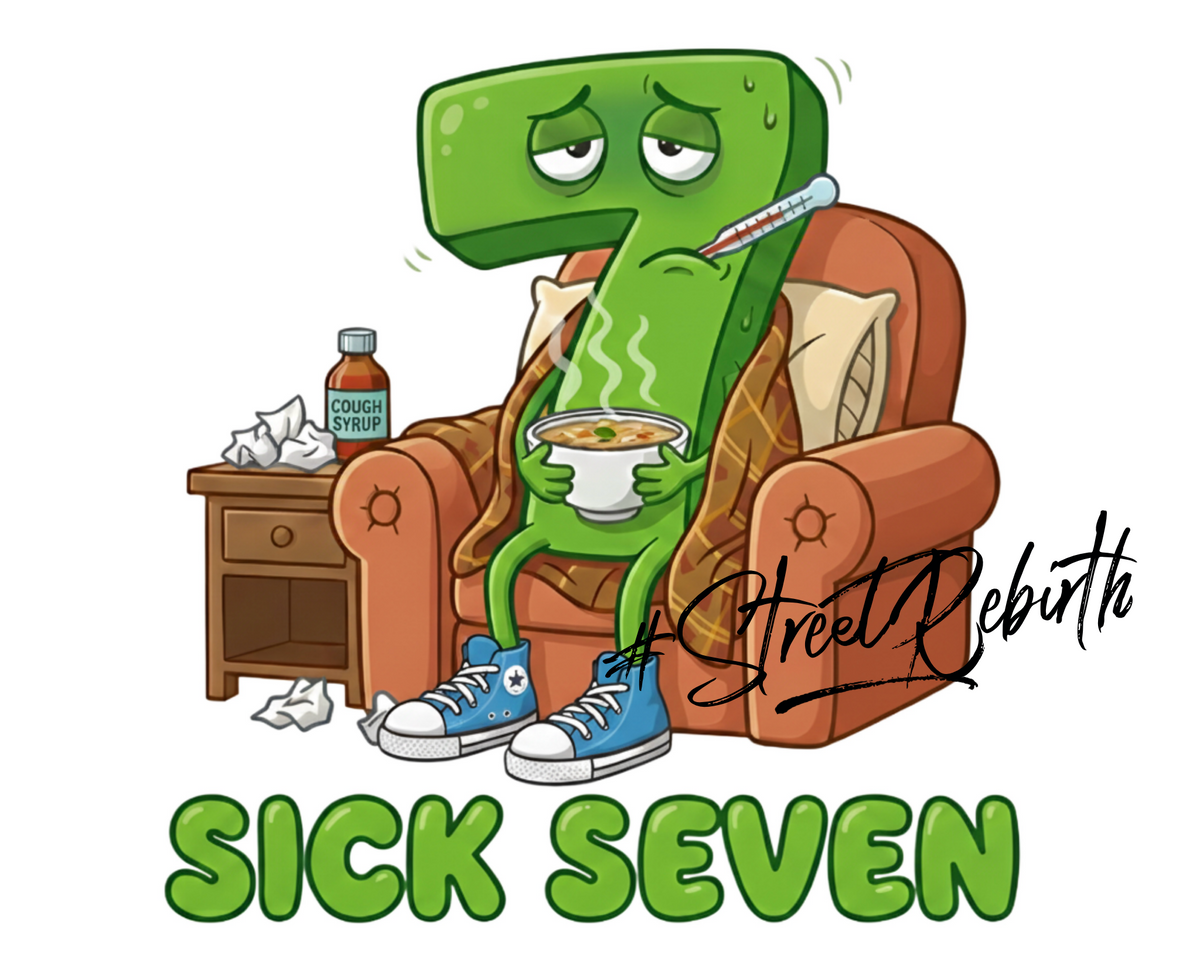 Six Seven Sticker, 6 7 Meme Die Cut Vinyl Decal, Sick Seven Cartoon Number Sticker, Funny Slang Pun, Waterproof Laptop Water Bottle